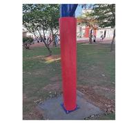 SXEVZOO 4ft/5ft/6ft Altezza Imbottitura per Palo da Basket, Rosso Imbottitura per Canestro da Basket, per Pali Rotondi da 2,5 A 10 Pollici, Campi da Esterno/Interno, Garage(H 5ft,2.5inch Pole)