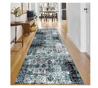 SXEVZOO 75cm 85cm 95cm Width Hallway Runner Rug Abstract Narrow Hall Long Carpet Non-Slip Floor Flat Mat For Stair Entrances Kitchen Bedroom(A,95x250cm)