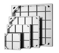 SXEVZOO Chiusino Grande e Piccolo in Acciaio Inox con Telaio, Coperchio per Fossa Settica Rettangolare, Coperchio per Vasca Fognaria da Incasso per Vialetti e Prati(45 * 100cm)