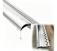 SXEVZOO Deflettore per grondaia in metallo, striscia deviatrice a becco d'aquila per protezione dei bordi/patio, deviatore pioggia per esterna(104cm)