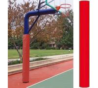 SXEVZOO Imbottitura per Palo da Basket Altezza 5.9ft Protezione Palo da Basketball Resistente Copertura Palo in Schiuma per Campi, Garage, Palestre, Scuole(Red,12cm/4.7" Pole)