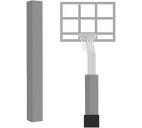 SXEVZOO Protezione Palo da Basketball 4 5 6 Piedi Altezza Imbottitura per Palo da Basket per Palestre, Scuole, Garage, Copertura per Pali da Seminterrato(Grey 6ft,8x8cm Pole)