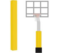 SXEVZOO Protezione Palo da Basketball 4 5 6 Piedi Altezza Imbottitura per Palo da Basket per Palestre, Scuole, Garage, Copertura per Pali da Seminterrato(Yellow 5ft,10x15cm Pole)