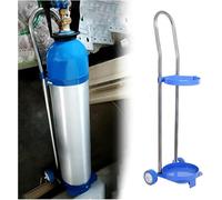 SXEVZOO Supporto per Bombola del Gas Carrello Porta Bombole per Bombole di Ossigeno da 10 15 20 L, Portatile, con Ruote e Maniglia, per Trasporto di Bombole di Propano(H-110cm(43 1/4"))