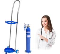 SXEVZOO Supporto per Bombola del Gas Carrello Porta Bombole per Bombole di Ossigeno da 10 15 20 Litri, Portatile, con Ruote e Maniglia, per Trasporto e Stoccaggio(H-80cm(31 1/2"))