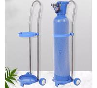 SXEVZOO Supporto per Bombola Gas Carrello Portabombole Portatile Carrello Portabombole in Acciaio per Impieghi Gravosi con Ruote per Viaggi e Cliniche(H-95cm(37 3/8"))