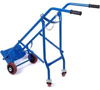 SXEVZOO Supporto per Bombole di Ossigeno in Acciaio - 40/50 L, Carrello Medico con Ruote e Catene di Fissaggio per Bombole di Gas, CO2, Azoto e Idrogeno