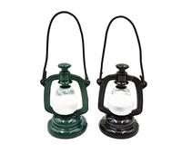 SXFSE Accessori per la decorazione della casa delle bambole, 1:12 casa delle bambole modello di scena in miniatura 2 pezzi uragano lanterna cherosene lampada