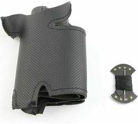 SXHLKJMF Coprivolante per Auto in Similpelle Nera Cucito a Mano Fai da Te per Fit City Jazz 2014 2015 HRV HR-V 2016 Vezel 2015-2017