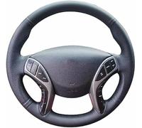 SXHLKJMF Coprivolante per Auto in Similpelle Nera Cucito a Mano Fai da Te per Hyundai Elantra 3 Elantra Sport 2011-2016 per Elantra GT 2013-2017