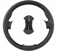 SXHLKJMF Coprivolante per Auto in Similpelle Nera Cucito a Mano Fai da Te per Renault Clio 4 IV 2012-2016 Captur 2013-2017