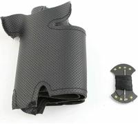 SXHLKJMF Coprivolante per Auto in Similpelle Nera Cucito a Mano Fai da Te per Renault Scenic 3 2013-2015 per Laguna 3 Coupe Laguna 3 2007-2015