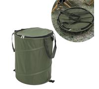 Sxhlseller 1 Pacco da 24 Galloni Cestino Pieghevole, Bidone della Spazzatura da Campeggio Pieghevole con Coperchio con Cerniera, Bidone della Spazzatura Portatile per Campeggio, Picnic, (OD Green)