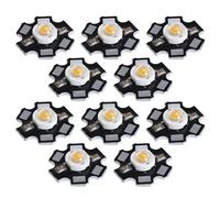Sxhlseller 10 chip LED ultra luminosi, chip per lampada a LED, perle luminose a LED, 3 V, per lampada da soffitto, lampada da tavolo (luce calda 1 W)