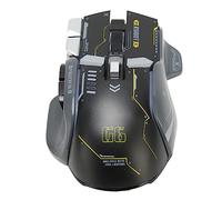 Sxhlseller 2.4G Wireless Bluetooth Wired 3 modalità Mouse, Transformers Shape Car Shape Mouse da Gioco Ricaricabile con 4000 DPI, 10 Pulsanti Programmabili, Luce RGB (Nero)