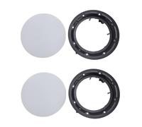 Sxhlseller 2 Coperture per Griglia per Altoparlanti da Soffitto, Griglia per Altoparlanti Magnetica Rotonda in Rete con Base di Montaggio in ABS, Finitura Bianca Verniciabile, Diametro Esterno 280