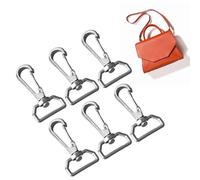 Sxhlseller 6 Ganci a Molla per Cintura in Acciaio Inossidabile 316, Chiusure a Scatto con Anello a D Girevole a 360 Gradi per Portachiavi Fai da Te, Collari per Animali Domestici,