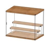 Sxhlseller Acrylic Blind Box Display Case 4 Tier Staircase Dustproof (3 | Trasparente organizer per figure da collezione, armadietto per action figure, scaffale per giocattoli da scrivania,
