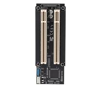 Sxhlseller Adattatore PCI Express a Doppio PCI |Materiale PCB della Scheda di Espansione LED Blu Supporto di Alimentazione Plug and Play per 7/8/10/11