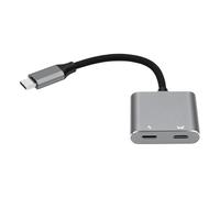 Sxhlseller Adattatore per Occhiali da USB C a AR, PD 100 W, 4K 60 Hz | Ricarica e Gioca con PD da 100 W, 4K a 60 Hz, Doppia USB-C, Lega di Alluminio, Ampia compatibilità, Plug & Play