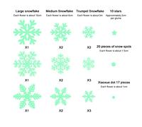 Sxhlseller Adesivi Murali Autoadesivi Natalizi in PVC Adesivi Fiocco di Luminoso a Lunga Durata per la Camera dei Bambini, Materiale PVC