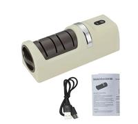 Sxhlseller Affilacoltelli Elettrico, Affilacoltelli Portatile Ricaricabile Tramite USB con Ruote Grosse e Fini per Domestica Ed Uso Esterno (Beige)