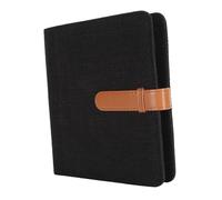 Sxhlseller Album Fotografico Universale con Copertina Rigida in Lino di Grande capacità, 288 Tasche per 12,11,7, Album con Copertina in Lino per Foto di Matrimoni/bambini, Cotone e Pelle PU (BLACK)