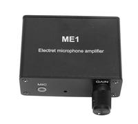 Sxhlseller Amplificatore per Microfono a Elettrete con Guadagno Regolabile per Preamplificatore Audio, Amplificatore per Cuffie con Microfono a Condensatore con Ingresso da 3,5 Mm, Materiale in Lega