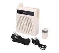 Sxhlseller Amplificatore per Microfono Wireless Clear Voice Tecnologia Anti-feedback Microfono da Bavero per Insegnanti Amplificatore Vocale Portatile con Durata della Batteria di 25 Ore (WHITE)