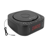 Sxhlseller ANCHE DEL Lettore CD con Remoto, Lettore CD Portatile con Display Dimmerabile, Timer di Sonno, Display a LED Regolabile, Adatto per la Sonno Leggera Pesante (EU)