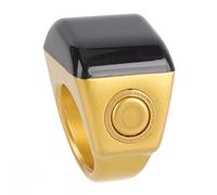 Sxhlseller Anelli Contatori Elettronici Digitali Tasbih, Contatore da Dito con Display Digitale Ricaricabile Impermeabile All'acqua, Promemoria Allarme con Vibrazione del Tempo di Preghiera (22MM)