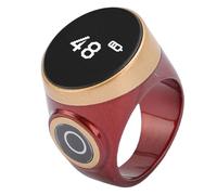 Sxhlseller Anello Contatore Intelligente con Display LCD, Controllo Touch, Impermeabile e Batteria da 3 Mesi - Contatore da Dito Regolabile per Fitness, Conteggio Industriale, Tasbih (Rosso)