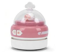 Sxhlseller Aspirapolvere da Tavolo, Mini Aspirapolvere Portatile USB con Luce Notturna e Pattumiera Rimovibile, Funzionamento con un Solo Tasto per Scrivania, Tastiera, Auto, Briciole di (Rosata)