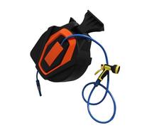 Sxhlseller Avvolgitubo Retrattile per Acqua da 100 Piedi con 10 Ugelli, Staffa Girevole a 180° di Riavvolgimento Automatico Tubo da Giardino in PVC ID da 1/2 Pollice per l'irrigazione e la Pulizia