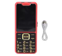 Sxhlseller Big Buttons Cellulare per gli Anziani, Telefono di Emergenza Ultra Thin da 2,6 Pollici con 2 Torce, BT 0,3 MP Annuncio Vocale Cellulare 2G per gli Anziani (rosso)
