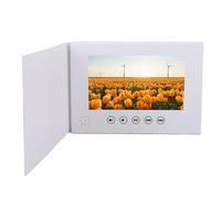 Sxhlseller Biglietto D'auguri Video da 7 Pollici, Brochure Digitale LCD HD per il Marketing |Lettore Elettronico A5, Regalo Personalizzato Ricaricabile per Affari di Natale di