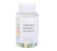 Sxhlseller Bottiglia con Messaggio Ispiratore 50 Pezzi |Capsule d'amore Pre-scritte per il Compleanno, la Laurea, Regalo d'addio per le Migliori Amiche Donne (amicizia)