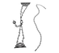 Sxhlseller Bracciale Elasticizzato con Perline per Orologi Serie 38/40/41/42/44/45/49 Mm, Cinturino per Polsi da 5,3-6,2 Pollici, Cinturini Eleganti Alla Moda Senza Adattatore Necessario (BLACK)