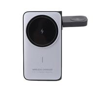 Sxhlseller Caricabatterie Wireless Pieghevole 3 in 1 HT-561 da 15 W | Ricarica Simultanea degli Auricolari 'orologio del Telefono, Compatibile con, Supporto Vivavoce Pieghevole, Compatto