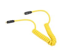 Sxhlseller Cavo di Ricarica HD 8K da Tipo C a Tipo C con Potenza di 140 W Ricarica Rapida - Ideale per VR per Disco Rigido - Costruzione in Silicone (Cavo a spirale da C maschio a C maschio da 1,8