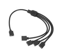 Sxhlseller Cavo Divisore ARGB 1 a 4 5V 3 Pin per Ventola PC (BLACK) | 1 to 4 Espandibile, Plug and Play Senza Attrezzi, ARGB a 3 Pin 5V, compatibilità Ampia, per Costruttori di PC
