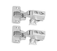 Sxhlseller Cerniera per Armadio con Smorzamento Idraulico a Braccio Corto, Cerniera per Porta a 105° con Viti per Armadi, Installazione Semplice, Piastra in Acciaio Laminato a Freddo per Scarpiera,