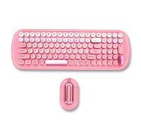 Sxhlseller Combo Tastiera e Mouse Wireless, Retrò Macchina da Scrivere | Set Wireless 2,4G con Tasti Rotondi, Compatibile con PC, Laptop, Wins e OS X