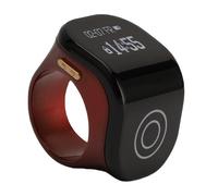 Sxhlseller Contatore Ad Anello Intelligente con Display LCD Trasparente, Contatore con Dito Touch Intelligente per Esercizi di Lavoro Nella Quotidiana, Dimensioni Regolabili, Batteria a (rosso)