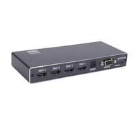 Sxhlseller Controller per Video Wall 4K 2x2, Processore per Video Wall Multimediale HD con 13 modalità di Giunzione Ruota di 90° Ingresso DVI USB C per Display TV 2x2 1x2 1x3 2x1