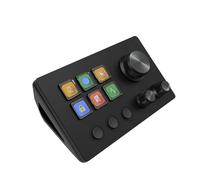 Sxhlseller Controller Visual Stream con 6 Tasti LCD, 3 Pulsanti Scena, 3 Manopole per Creatori di Contenuti, Giochi, Macro, Controllo Multimediale |USB di Tipo C, Compatibile con MacOS 14 (BLACK)
