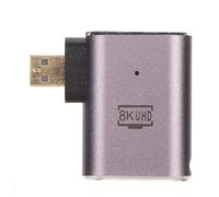 Sxhlseller Convertitore a Forma di D Convertitore da Mini Maschio a Femmina Ad Angolo Retto 8K, Adattatore Femmina da Mini Maschio a Interfaccia Multimediale Ad Alta Definizione,