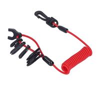 Sxhlseller Cordino per Interruttore di Spegnimento del Motore della Barca, Cavo di Sicurezza per Arresto di Emergenza con Design Impermeabile e 7 Chiavi, Cavo a Molla a Spirale da 1,2 M per Motore