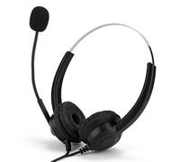 Sxhlseller Cuffie USB, Cuffie Stereo con Microfono con Cancellazione del Rumore, Protezione per L'udito.Funzione Silenziosa, per le Lezioni Online di Home Office Skype Zoom