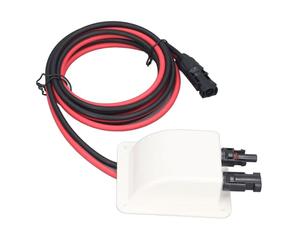 Sxhlseller Custodia Impermeabile per Scatola Passacavi Solare con Doppio Ingresso Cavo per Viaggi in Barca in Cavo di Prolunga 2m 10AWG per Pannelli Solari 100W-200W